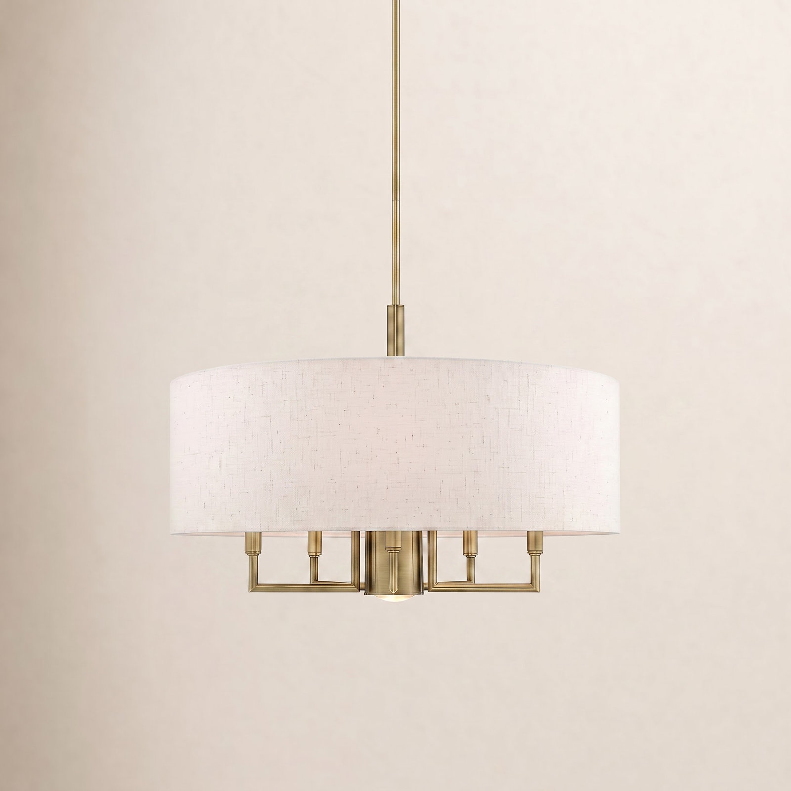 Flaire 6-Light Chandelier, Antique Brass