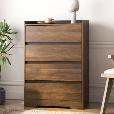Commode 4 tiroirs, commode sans poignée