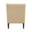 Fauteuil à oreilles classique avec rembourrage capitonné et pieds en bois massif pour un confort d'assise luxueux-487963989