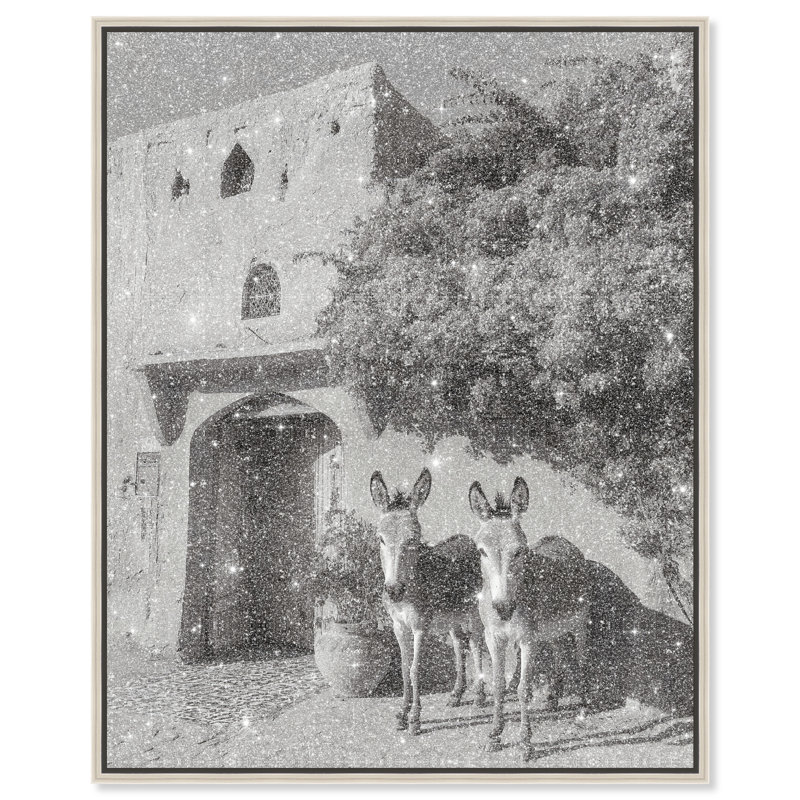 Morning Wait BW Print by Oliver Gal, 31"H x 25"W, Silver Floater Frame