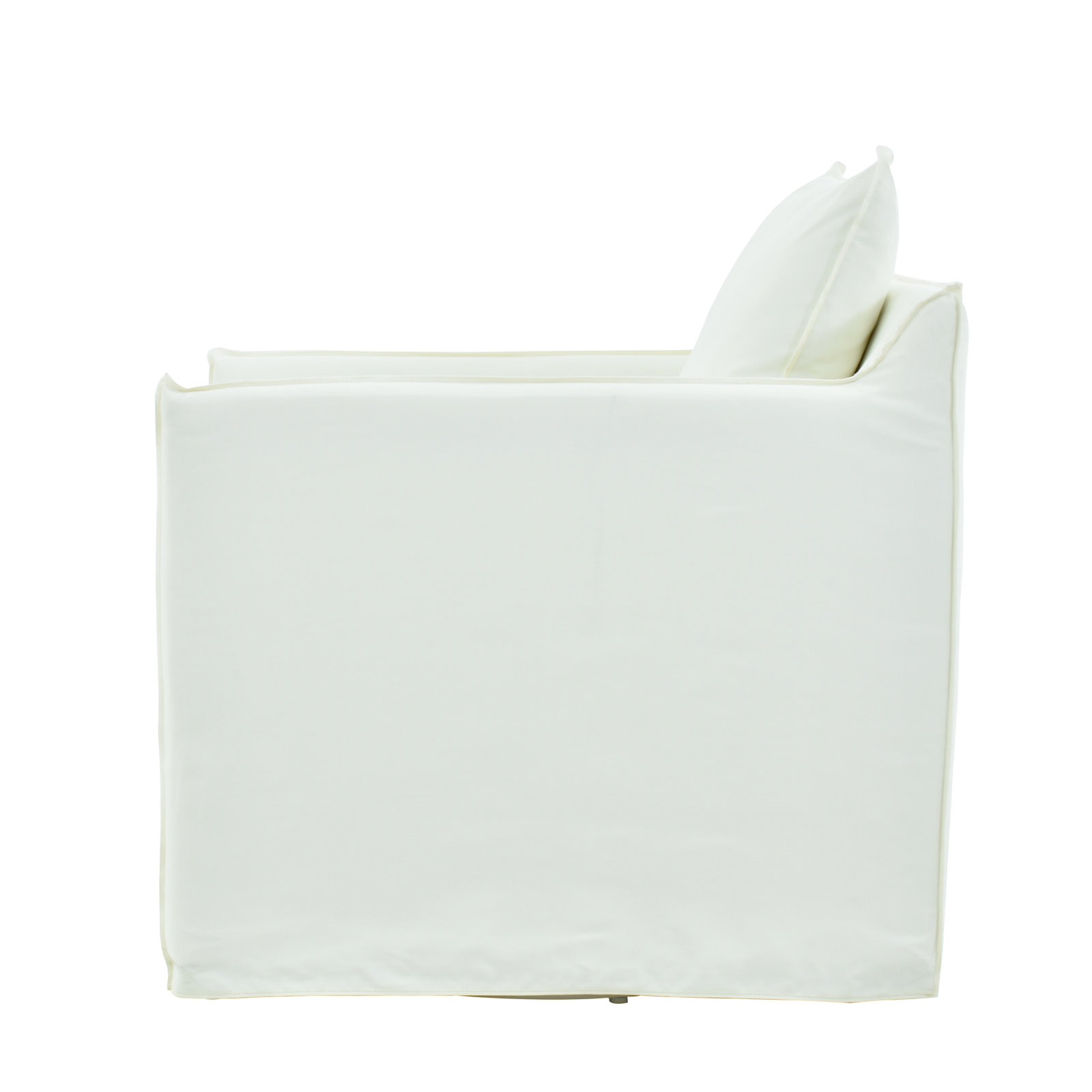 Kieger Teak Swivel Patio Lounge Chair, White