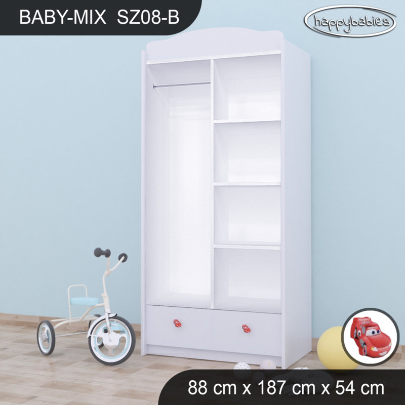 Baby 2 Door Wardrobe, White