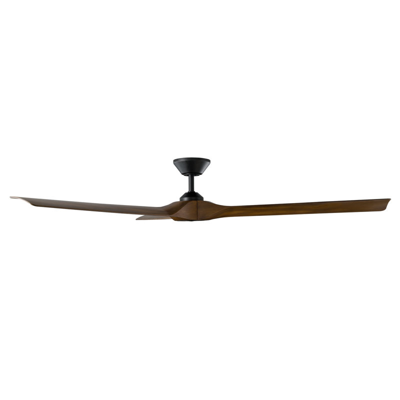 Torque 70'' Matte Black Distressed Koa Smart Ceiling Fan with Remote
