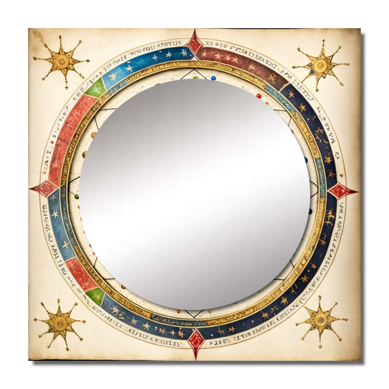 Mirian - Grand miroir mural carré géométrique moderne pour chambre à coucher, 29 po x 29 po