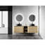 Meuble-lavabo mural 72 po avec lavabo d'art en céramique, 1 tablette de rangement, 4 portes à fermeture en douceur, contreplaqué emballé Kd, fonctionnalité de salle de bain Boost-130598221-130598222