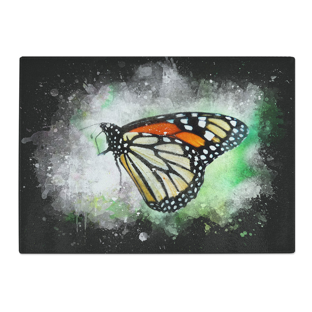 Monarch Butterfly Paint Splash Chopping Board
