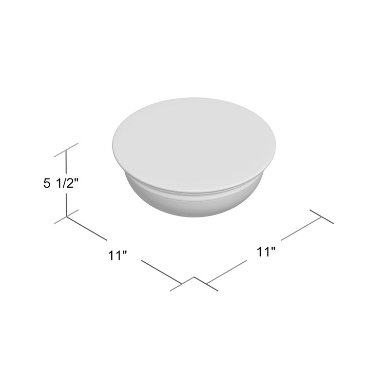 Byron Glass Flush Mount, White, Brushed Aged Bronze