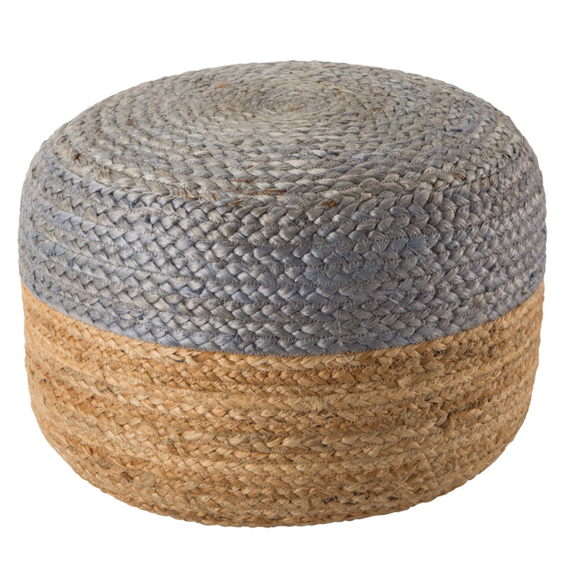 Repose-pieds rond 18 po Teele, Jute grise
