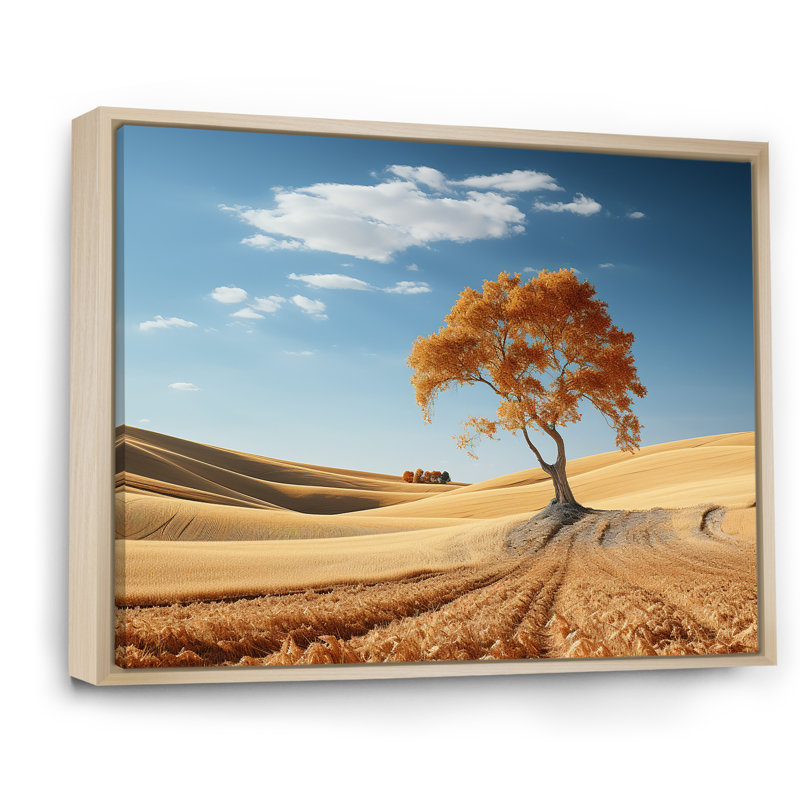 «Countryside Tree Meadow Charm», reproduction sur toile, H 12 po x l 20 po x P 1 po, Cadre naturel flottant