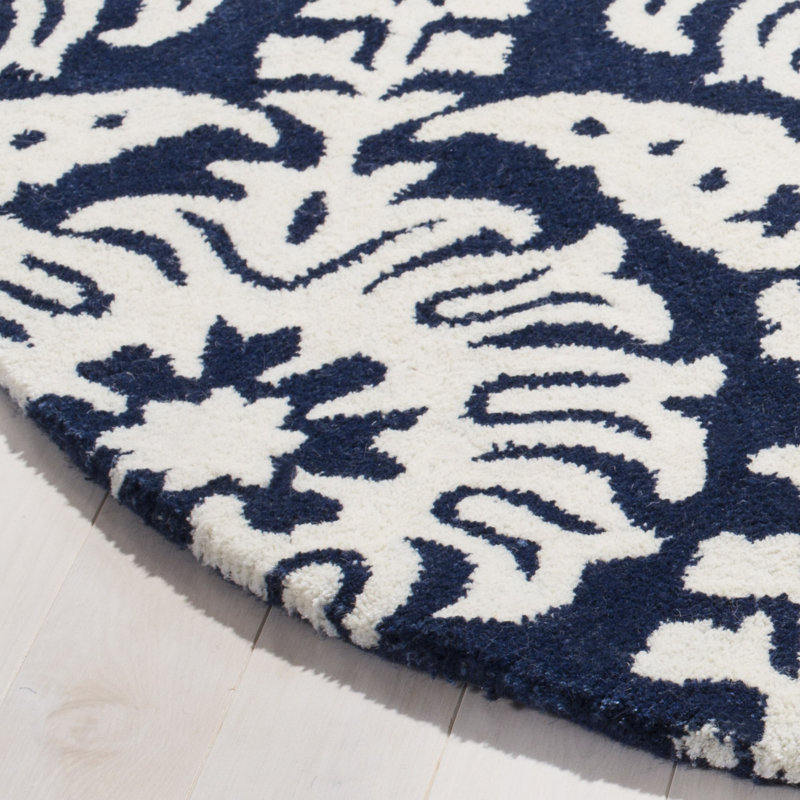 Rudra Hand Tufted Wool Rug, Round 5'