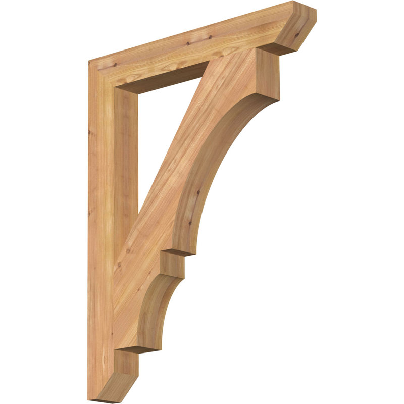 Support latté l 3 3 1/2 po x P 26 po x H 34 po, cèdre rouge de l'Ouest, Western Red Cedar, Lisse