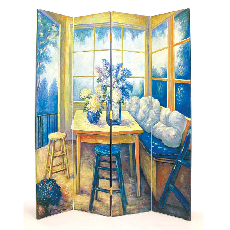 Paravent bleu Sunroom Garden View