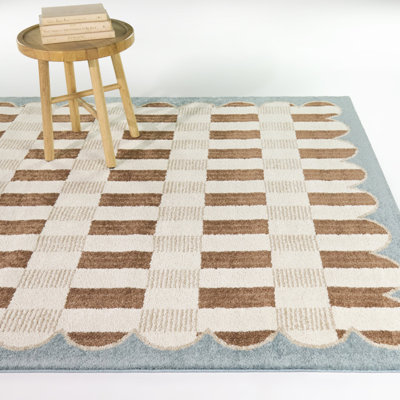 Tapis bleu / rouge Schroder