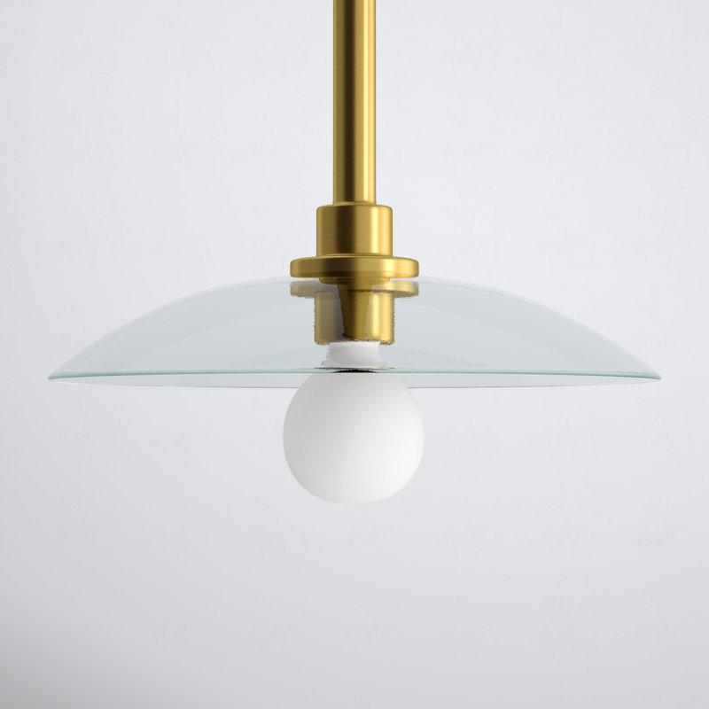 Asberry 1 - Light Brushed Gold Dome Pendant