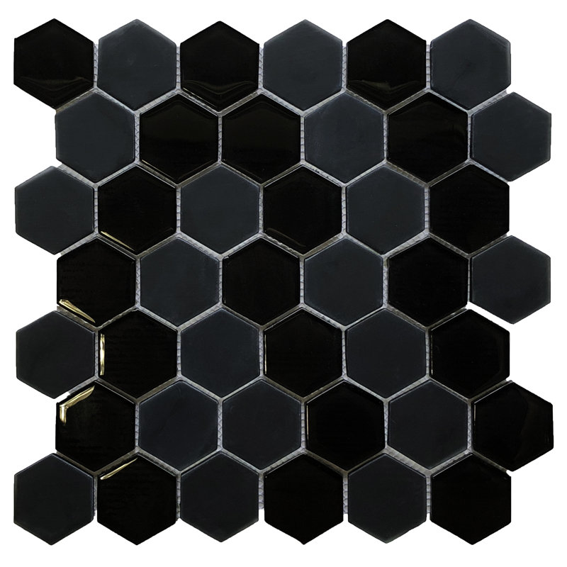 Glass Mosaic Wall & Floor Tile, Black
