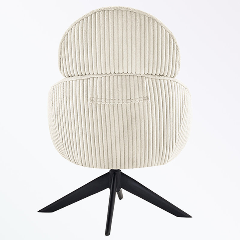 Chaise d'appoint pivotante avec coussin, Beige