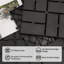 Carreaux de terrasse à emboîtement de patio, tuiles de terrasse carrées en composite 12 po x 12 po, carreaux de sol en plastique à carreaux pour l'extérieur pour l'extérieur pour balcon (paquet de 27)-121238102
