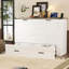 Grand lit escamotable style ferme avec station de charge, lit plateforme pliable avec grand tiroir de rangement pour chambre d'amis, petite chambre-133423709