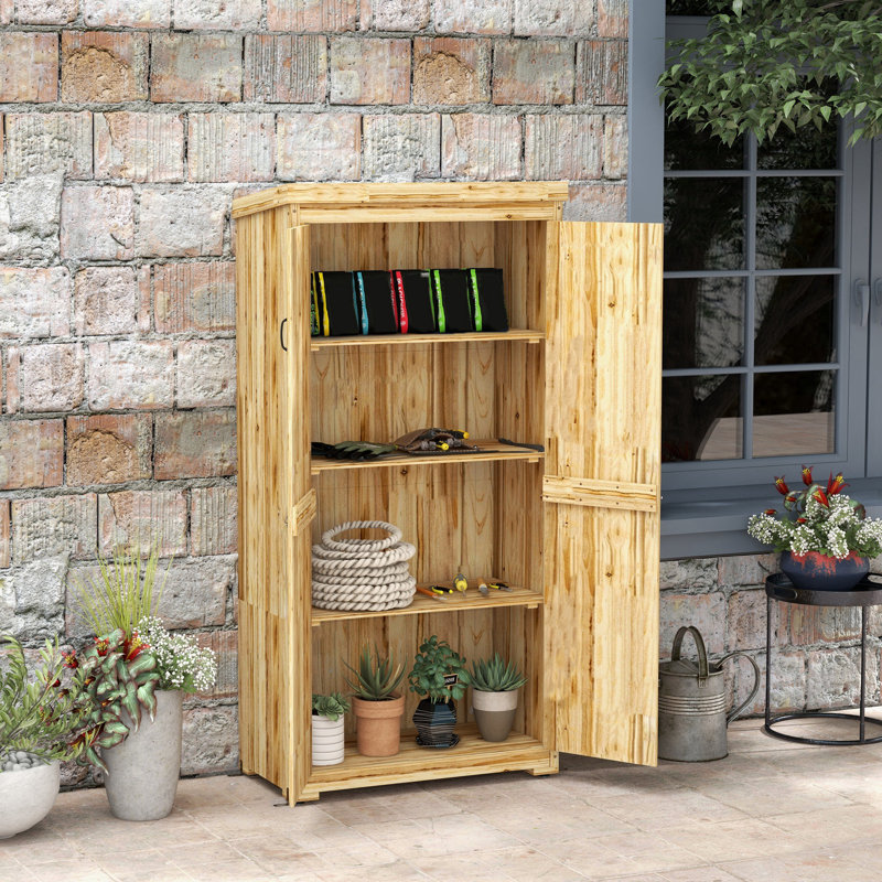 Rangement imperméable en bois pour l'extérieur