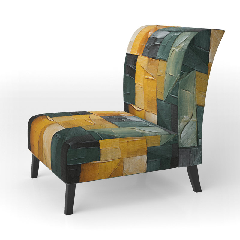 Fauteuil de chambre moderne rembourré Cubism Geometric Plains II - fauteuil rembourré moderne