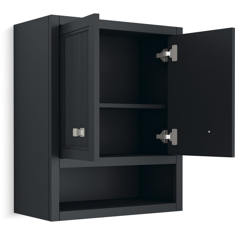Hearthaven 28" x 24" Wall Cabinet, Slate Gray