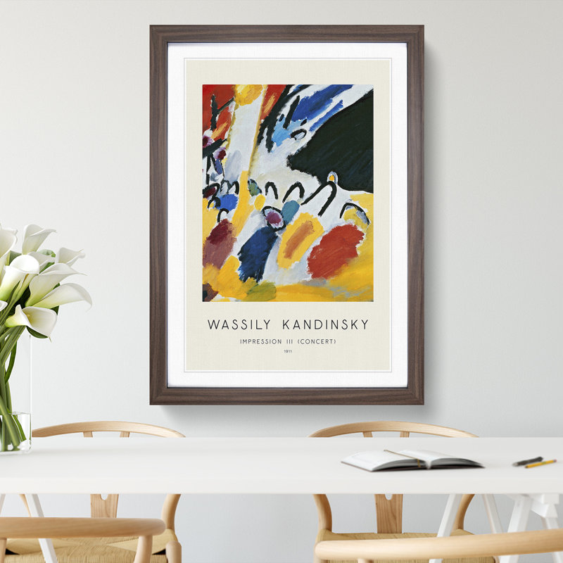 Impression III by Wassily Kandinsky - Framed Print, 48cm H x 36cm W x 2cm D, Walnut Framed