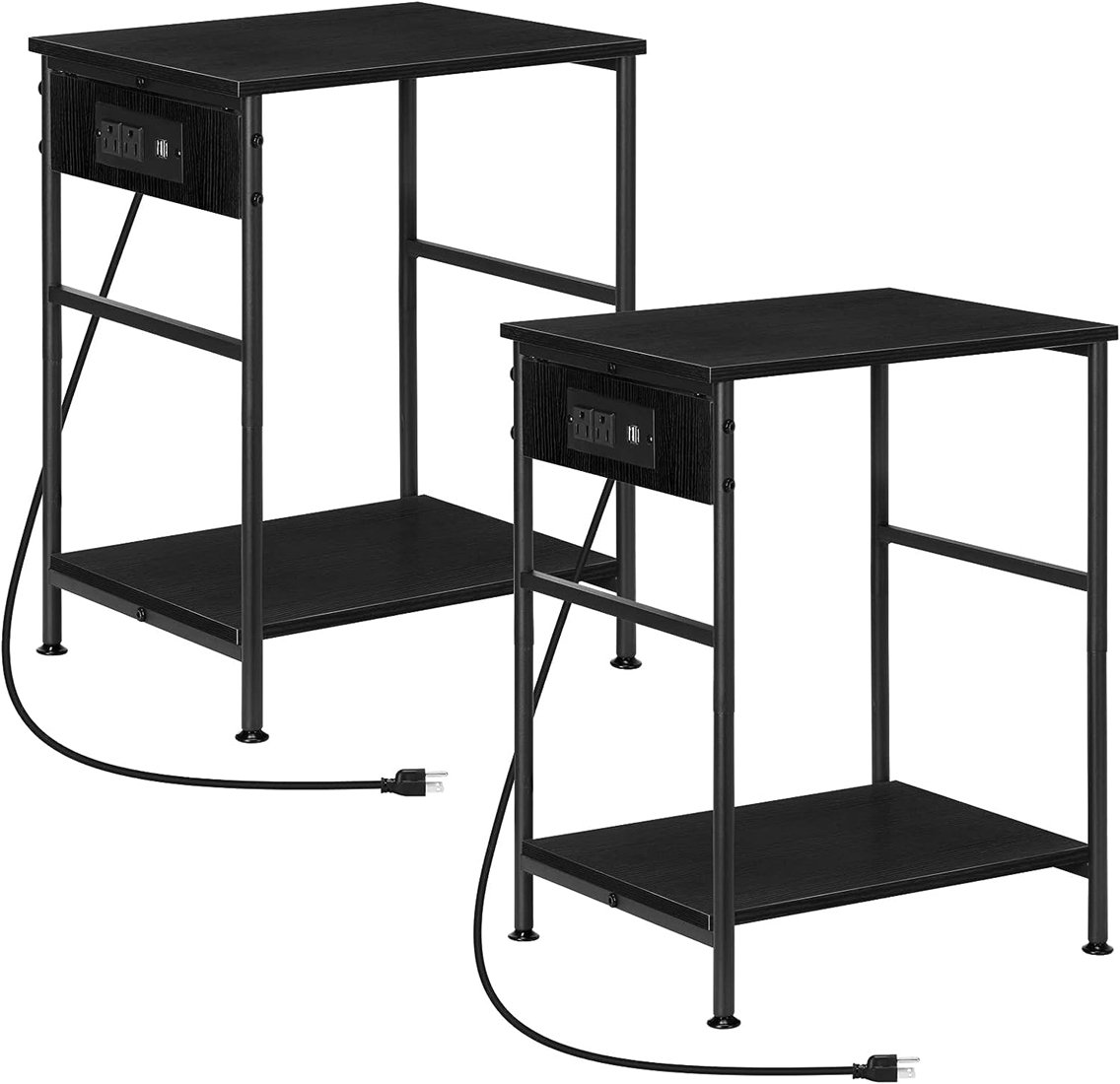 Table With Built In Outlet 17 Stories Buhler 19.88'' tall End Table Set and Built-In Outlets ...