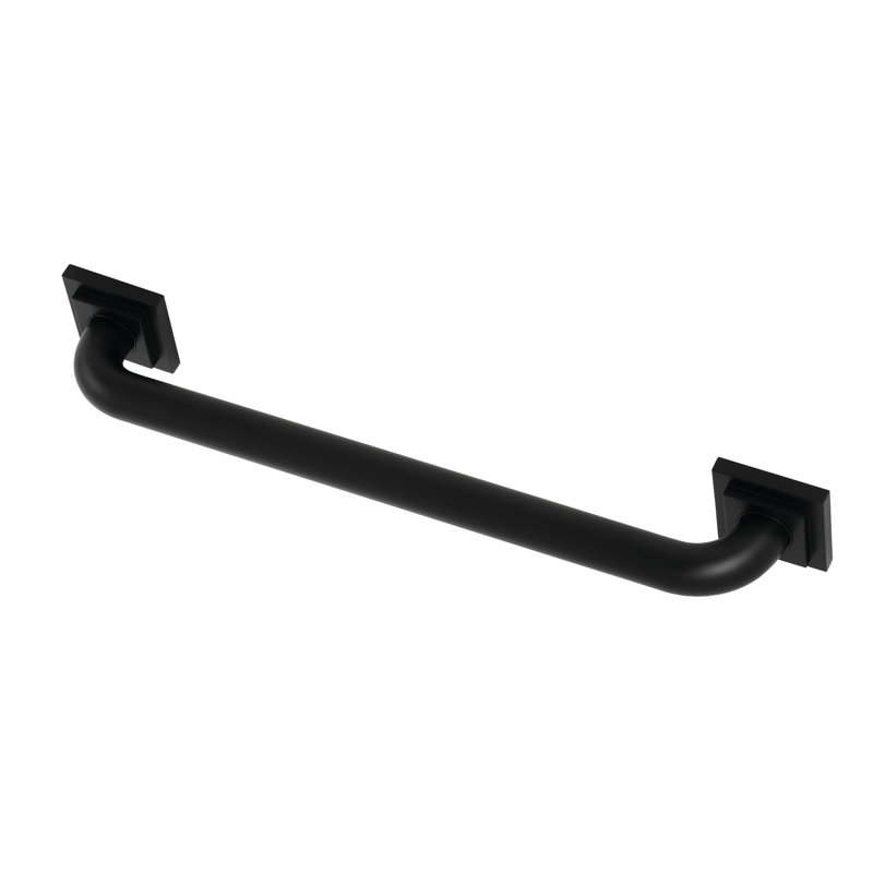 Kingston Brass Claremont 1-1/4 Inch O.D Grab Bar, 18" W, Matte Black