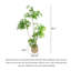 Ornement artificiel d'intérieur en pot Nandina Domestica