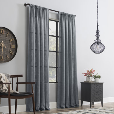 Panneau de rideau transparent avec passe-tringle Clean Window