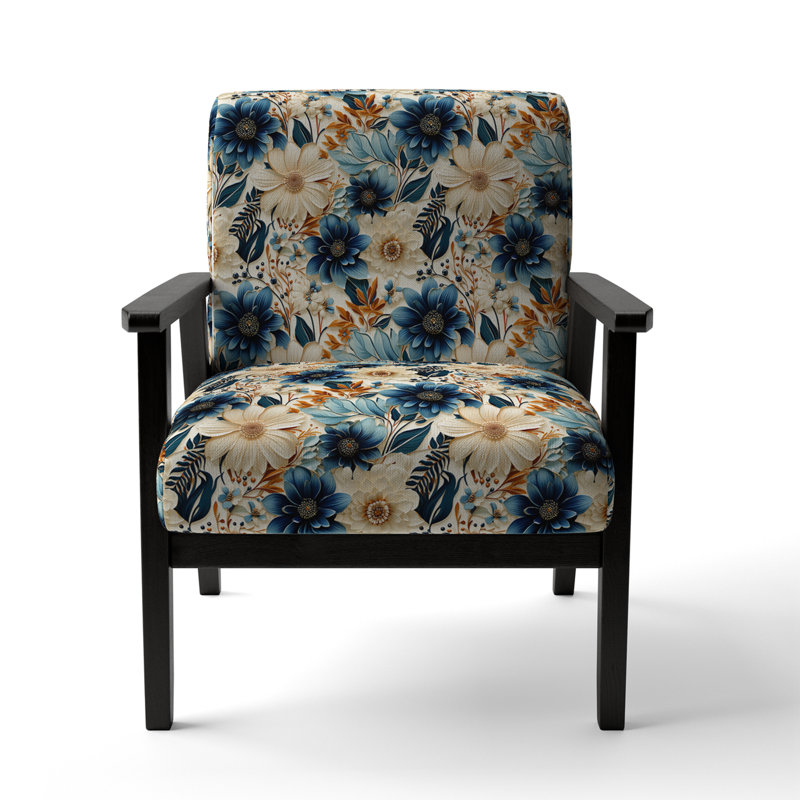 Fauteuil Naiana, Accoudoirs carrés noirs