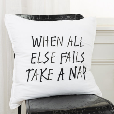Black And White Take A Nap Throw Pillow