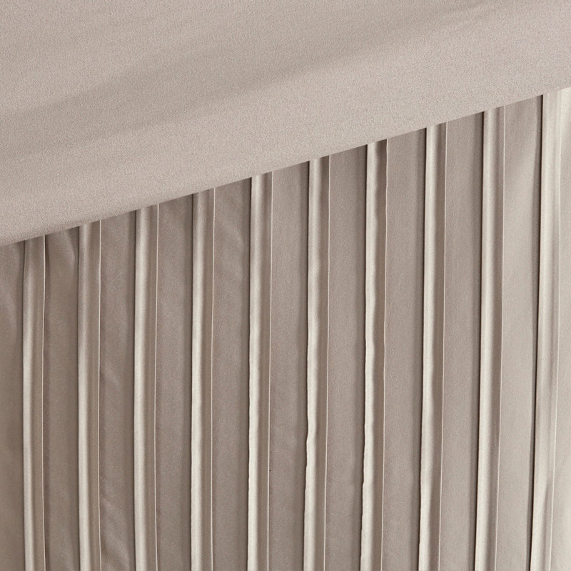 Ensemble d'édredon 7 pièces Charmeuse en polyester taupe