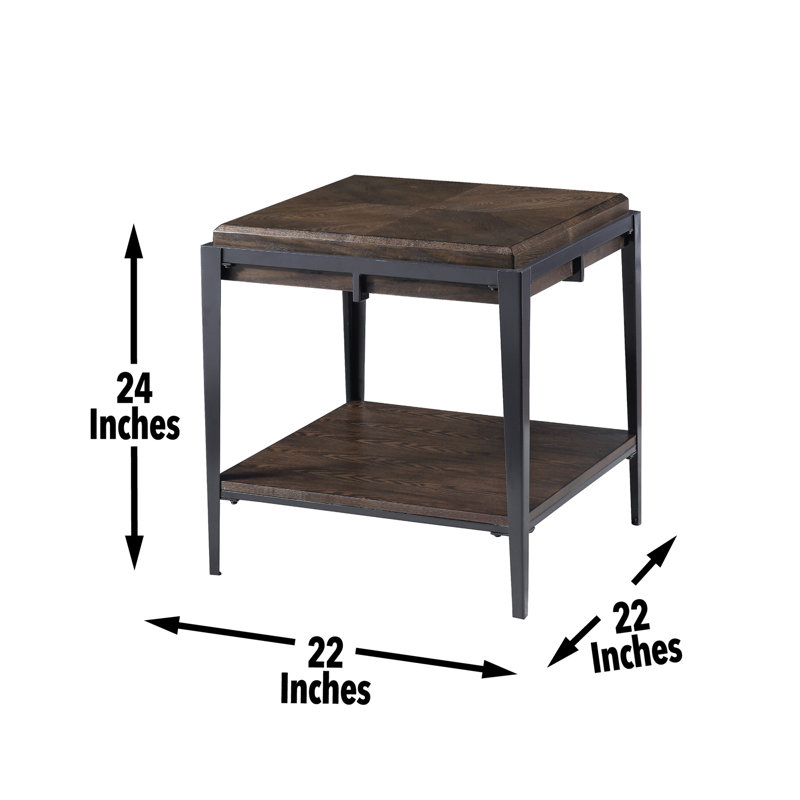 Ador Solid Wood Top End Table