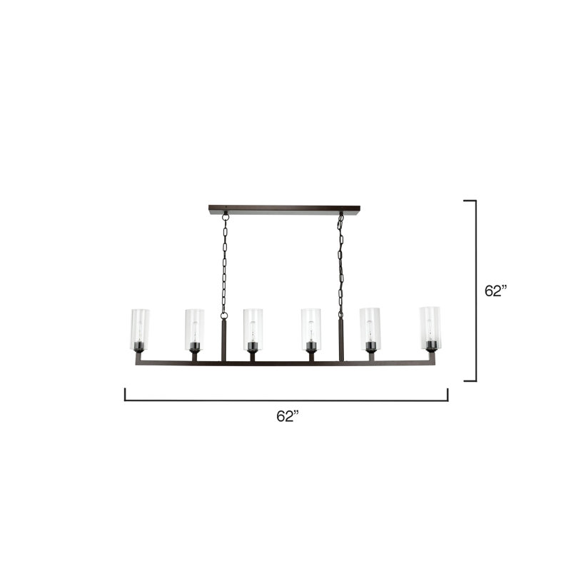 6 - Light Pendant, Oil Rubbed Bronze