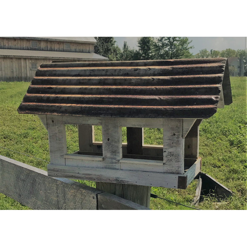 Bird in Hand Series 13" x 20" x 10" Columbia Covered Bridge Feeder