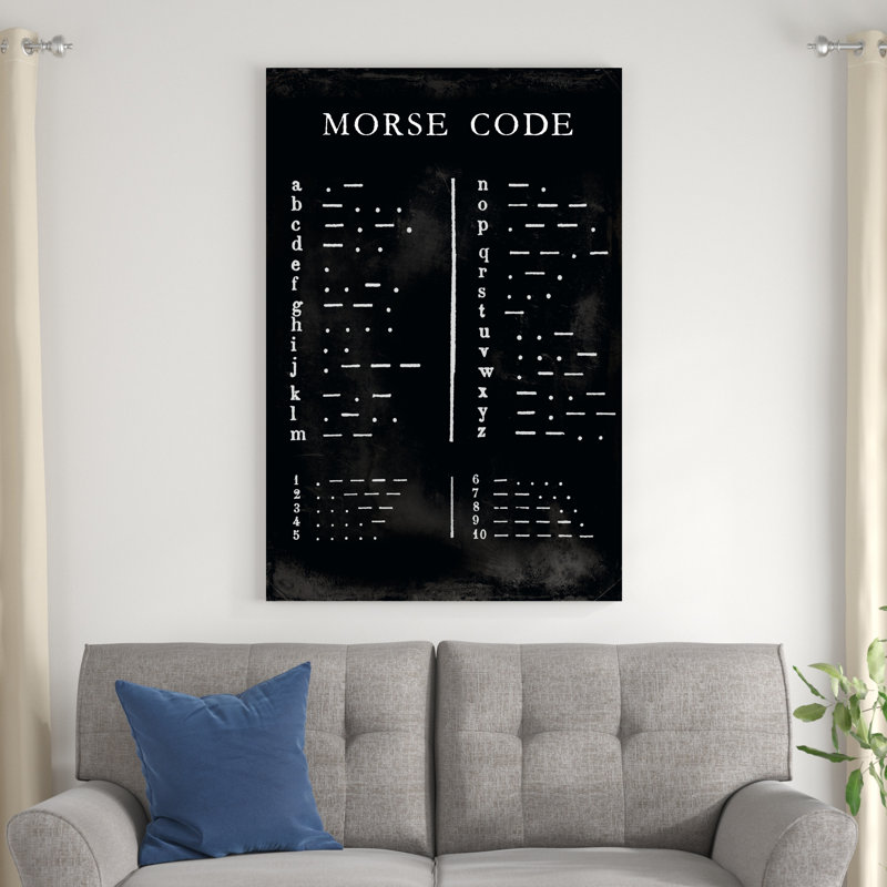 Tableau des codes morse, H 48 po x l 32 po