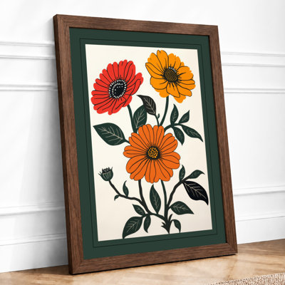 Daisy Study Botanical - Framed Print