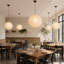 Lanternes en papier de 58 cm de large, luminaires suspendus artisanaux pour salon ou îlot de cuisine