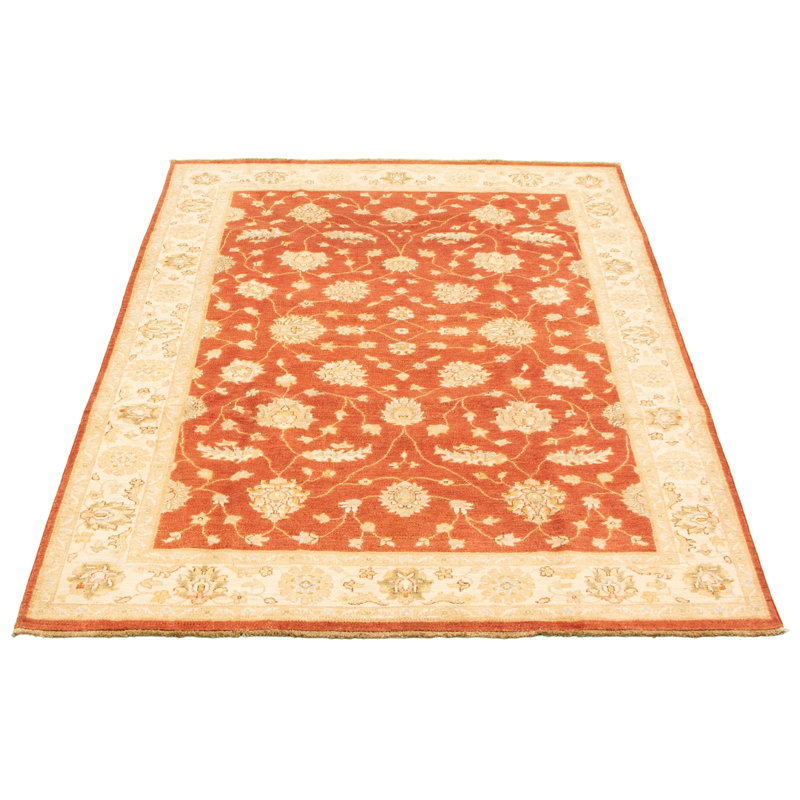 Tapis unique en laine noué à la main 5 pi 11 po x 9 pi 1 po nouvel âge Gwenette