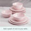 Trellis Pink 12-Pc Dinnerware Set, Service For 4, Bone China