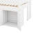 Full Size Loft Bed With Storage Cabinet & Chalkboard Panel, Sturdy Wooden Frame, Space-Saving Design-715665515