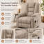 Grand fauteuil inclinable électrique avec massage et chaleur, fauteuil inclinable en chenille avec ports USB et Type-C et porte-gobelets doubles-1515338272