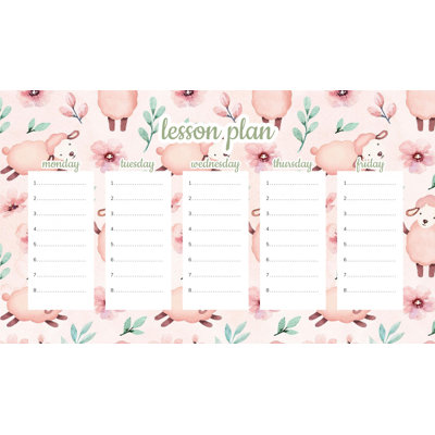 Magnetic Lesson Plan Adorable Sheep