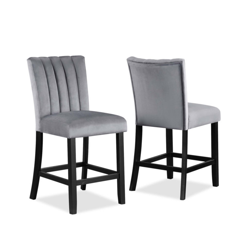 Chaises en velours 2pc