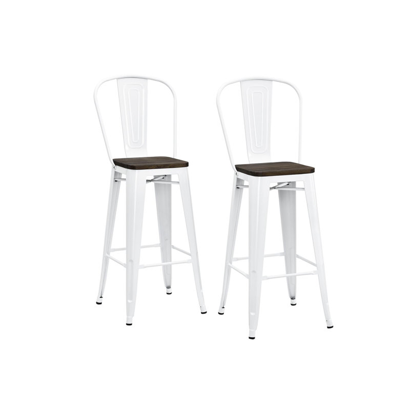 North Andover Bar Stool, White, Counter Stool (23.5” Seat Height)
