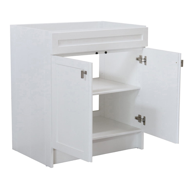 Base de meuble-lavabo simple SmartFold de 30 po seulement en blanc