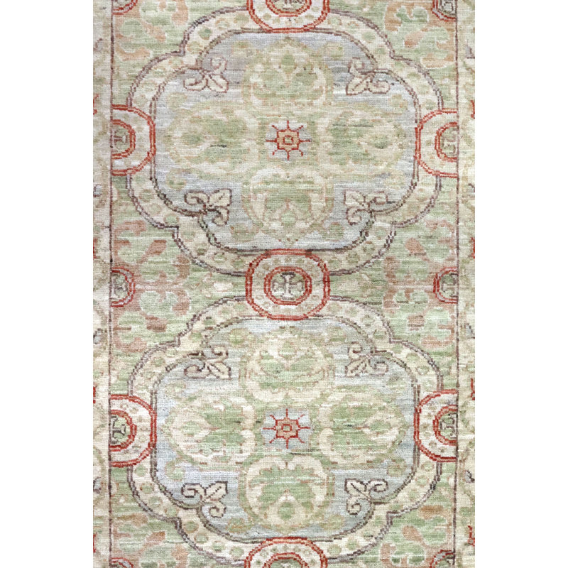 Chateau Hand Woven Silk and Wool Oriental Area Rug, Runner 2'7" x 11'1"
