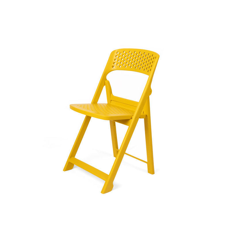 Flap Folding Chair, Yellow