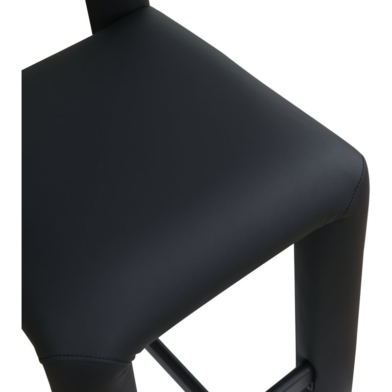 Amari Stool, Vegan Leather, Black